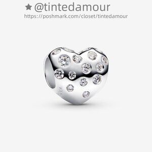 Pandora Pandora Sterling Silver Lab-grown Diamond Heart Charm|Pendant